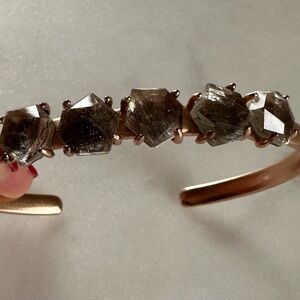 Elegant Gold and Black Stone Bracelet